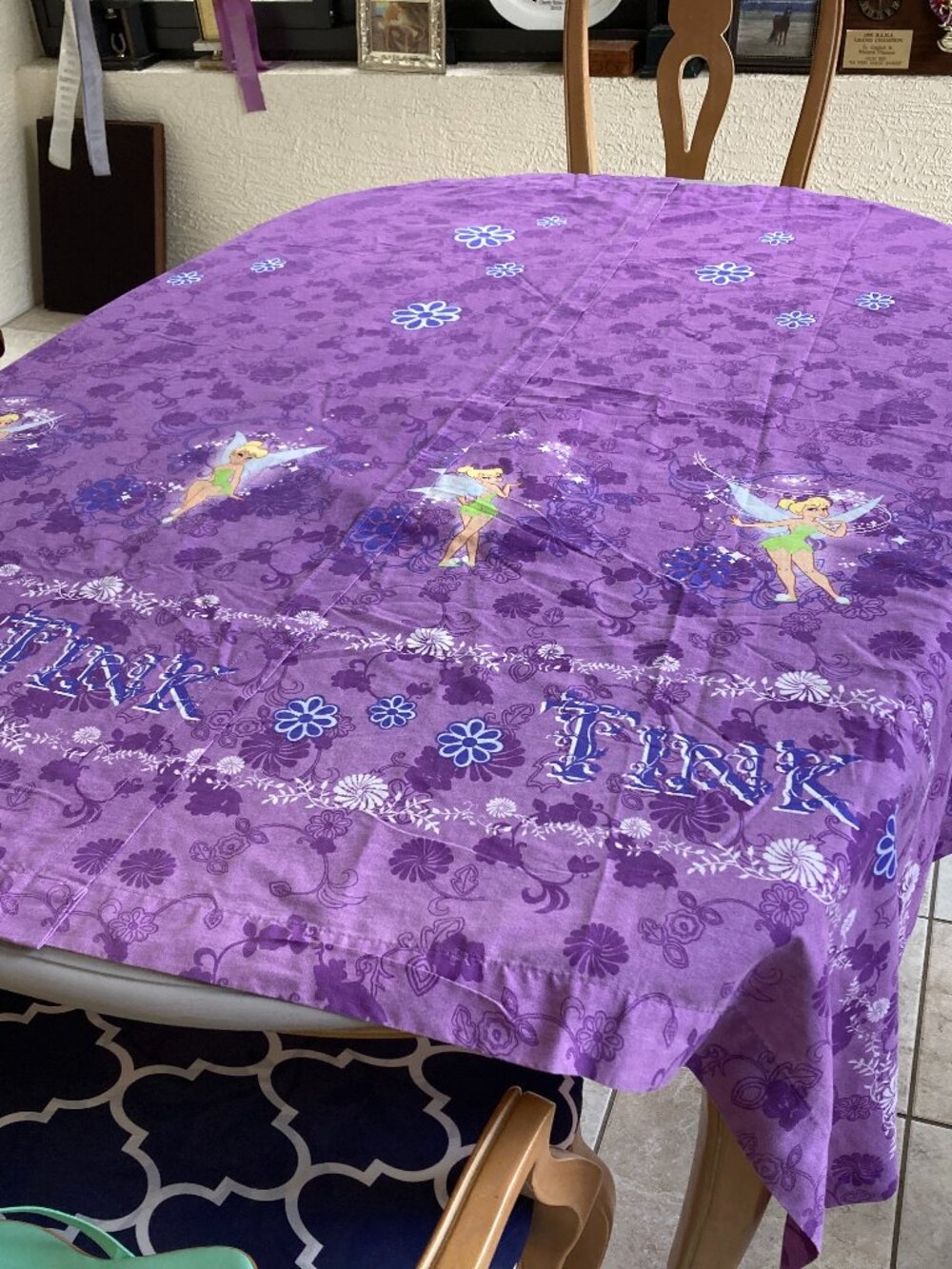 DISNEY TINKER BELL CURTAINS DRAPERY 2 PANELS 40X65 EACH.